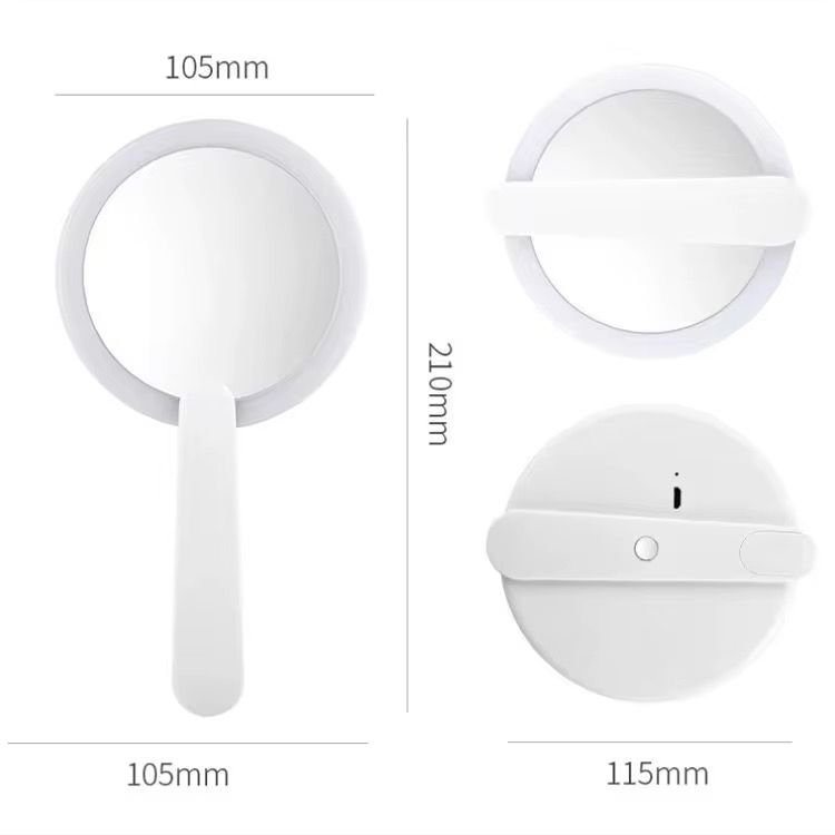Portable handheld LED mirror