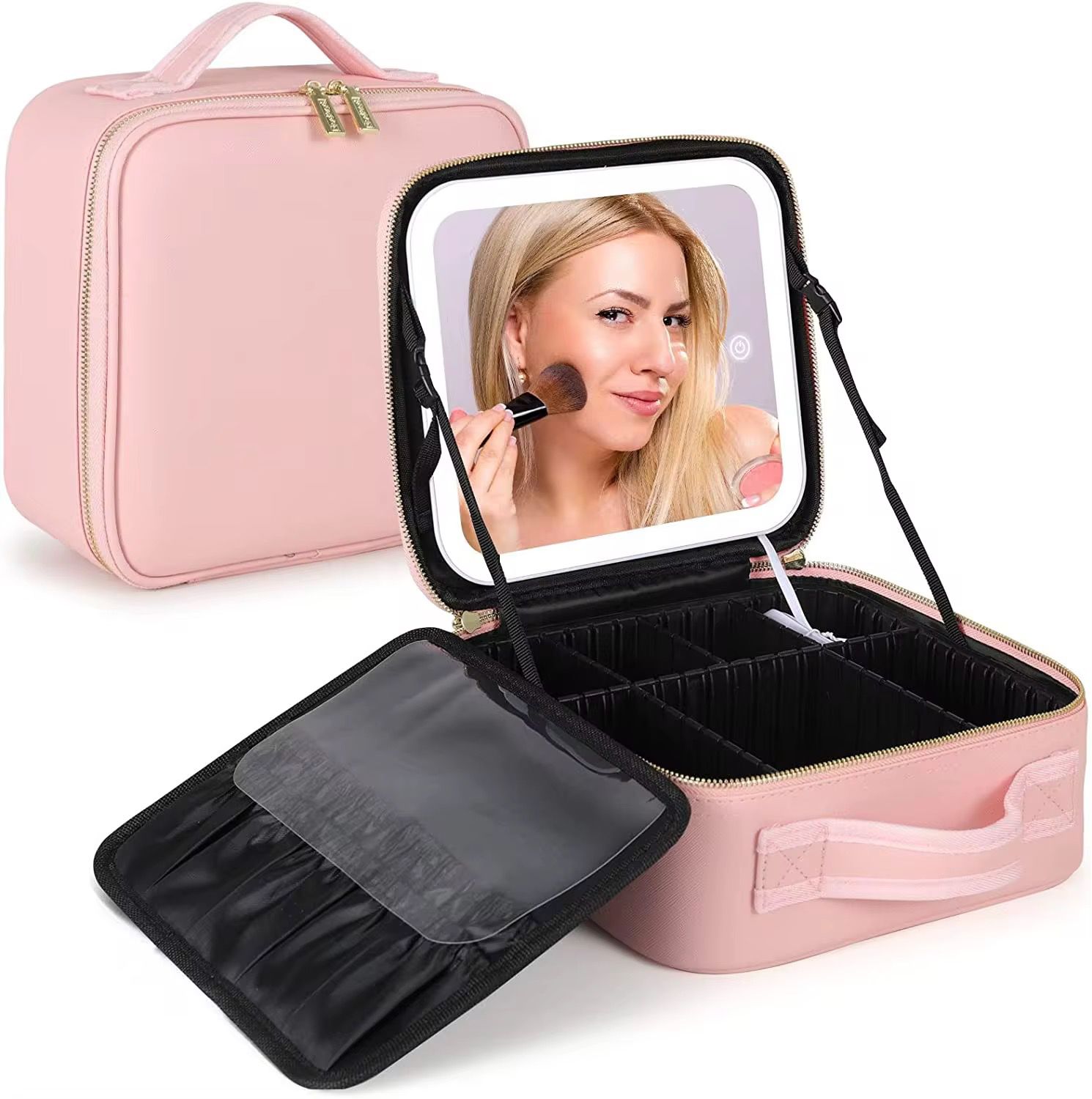 Portable LED smart Makeup travel bag