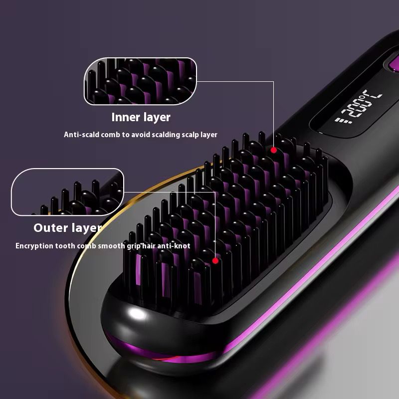 Portable wireless hair straightening
