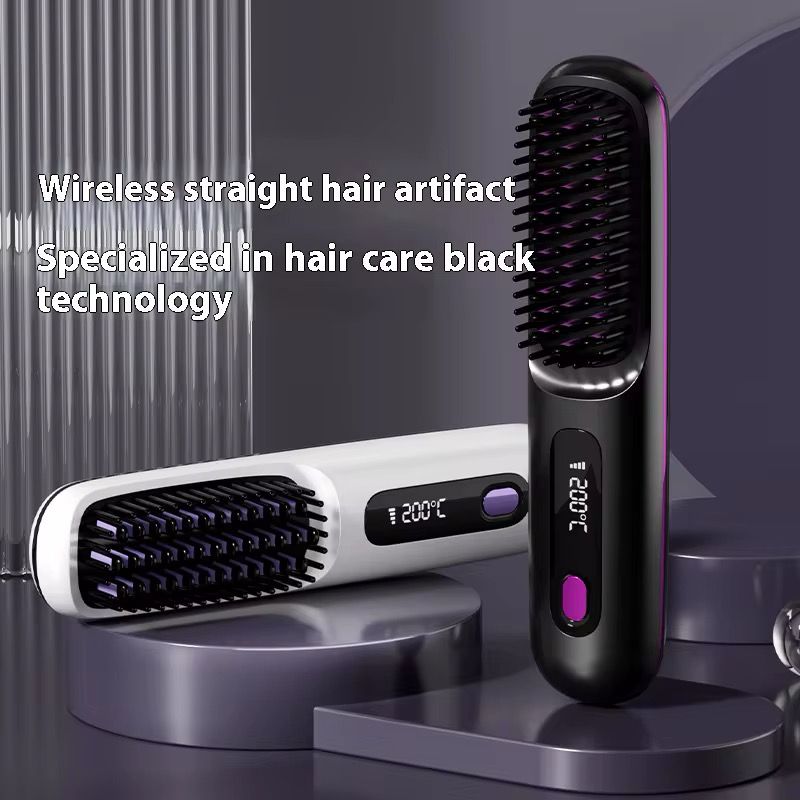 Portable wireless hair straightening
