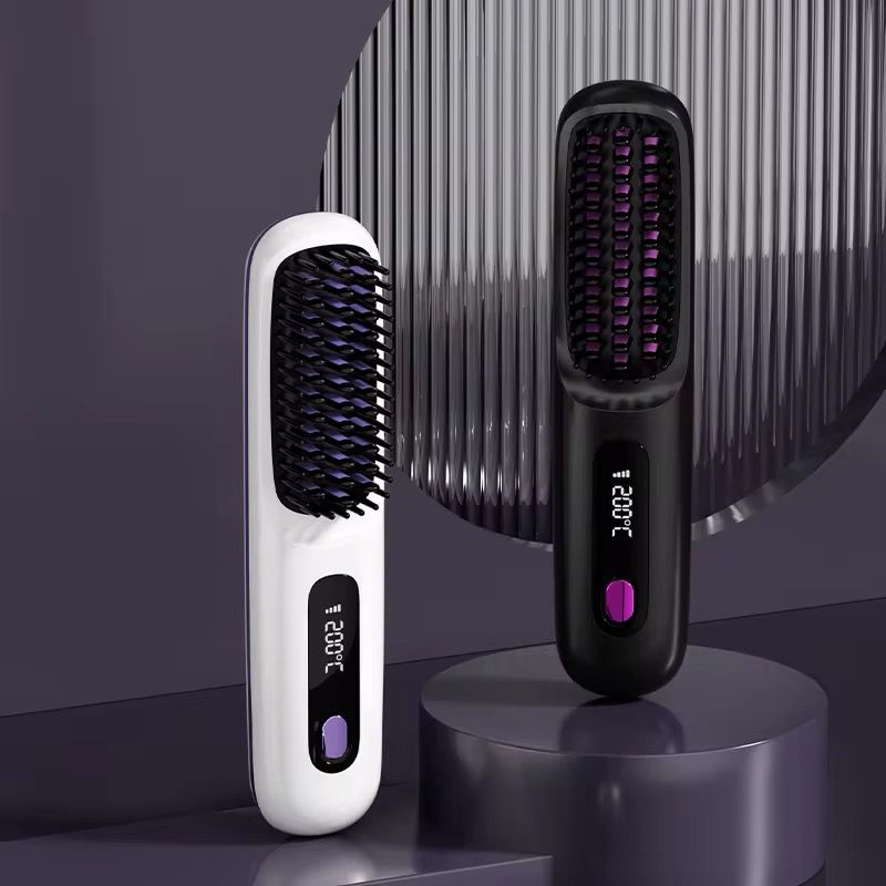 Portable wireless hair straightening