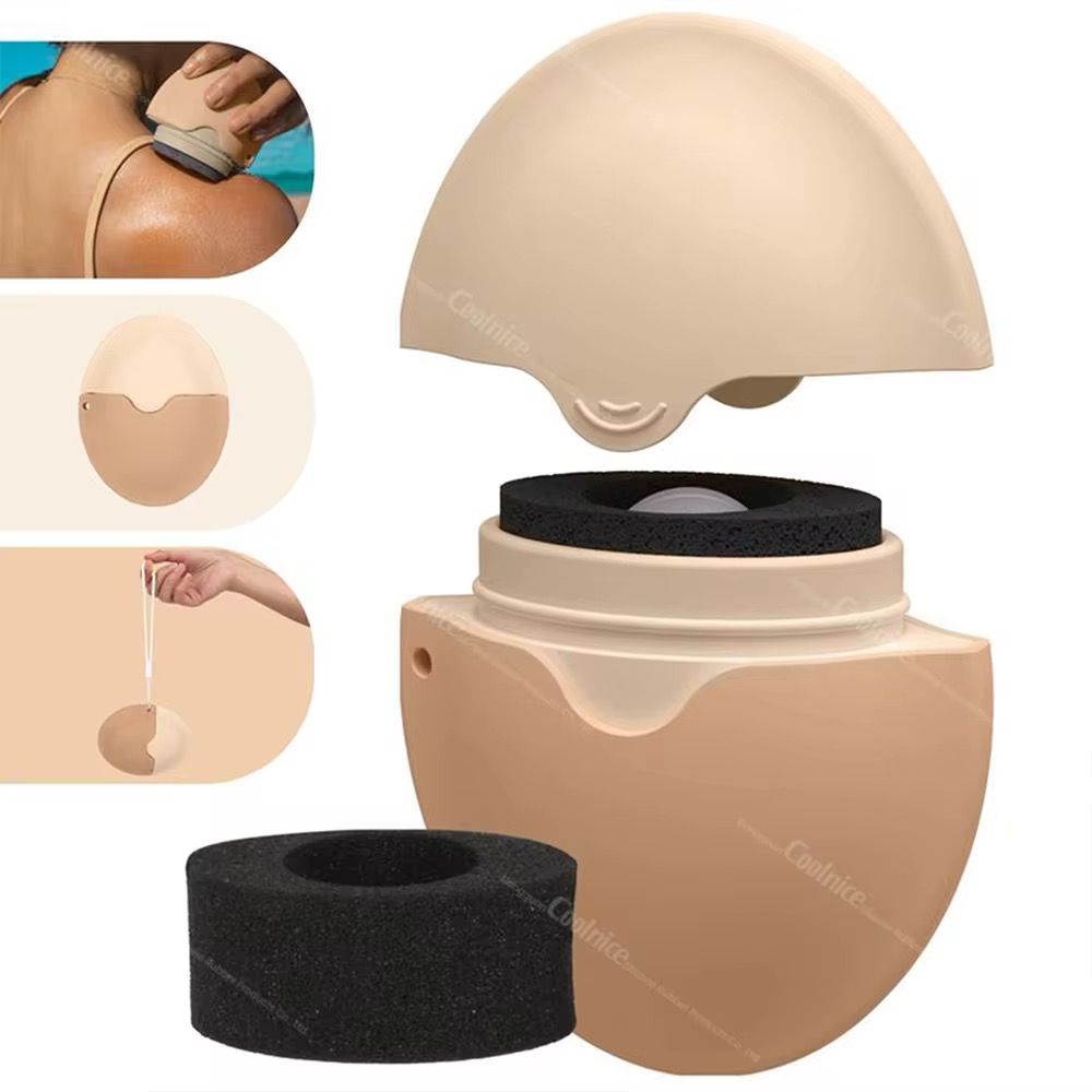 Travel potable sunscreen applicator