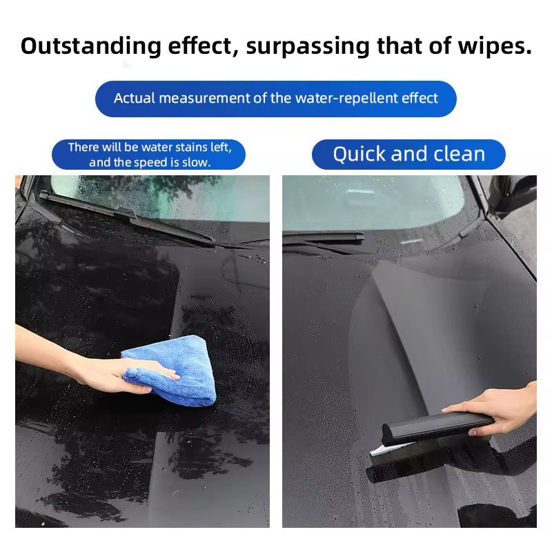 Flexible non-scratch window wiper and wet film