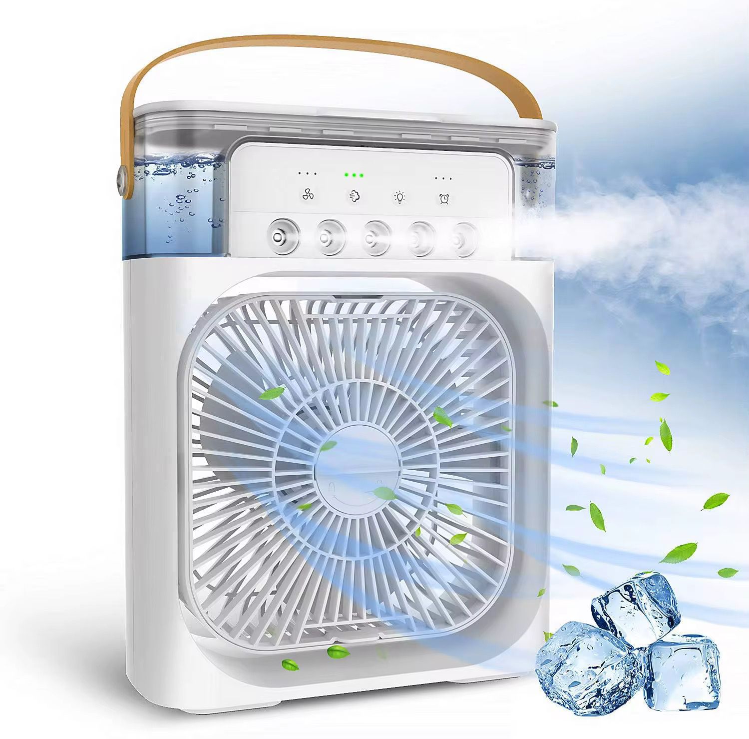 Portable 5-hole mist fan humidifier