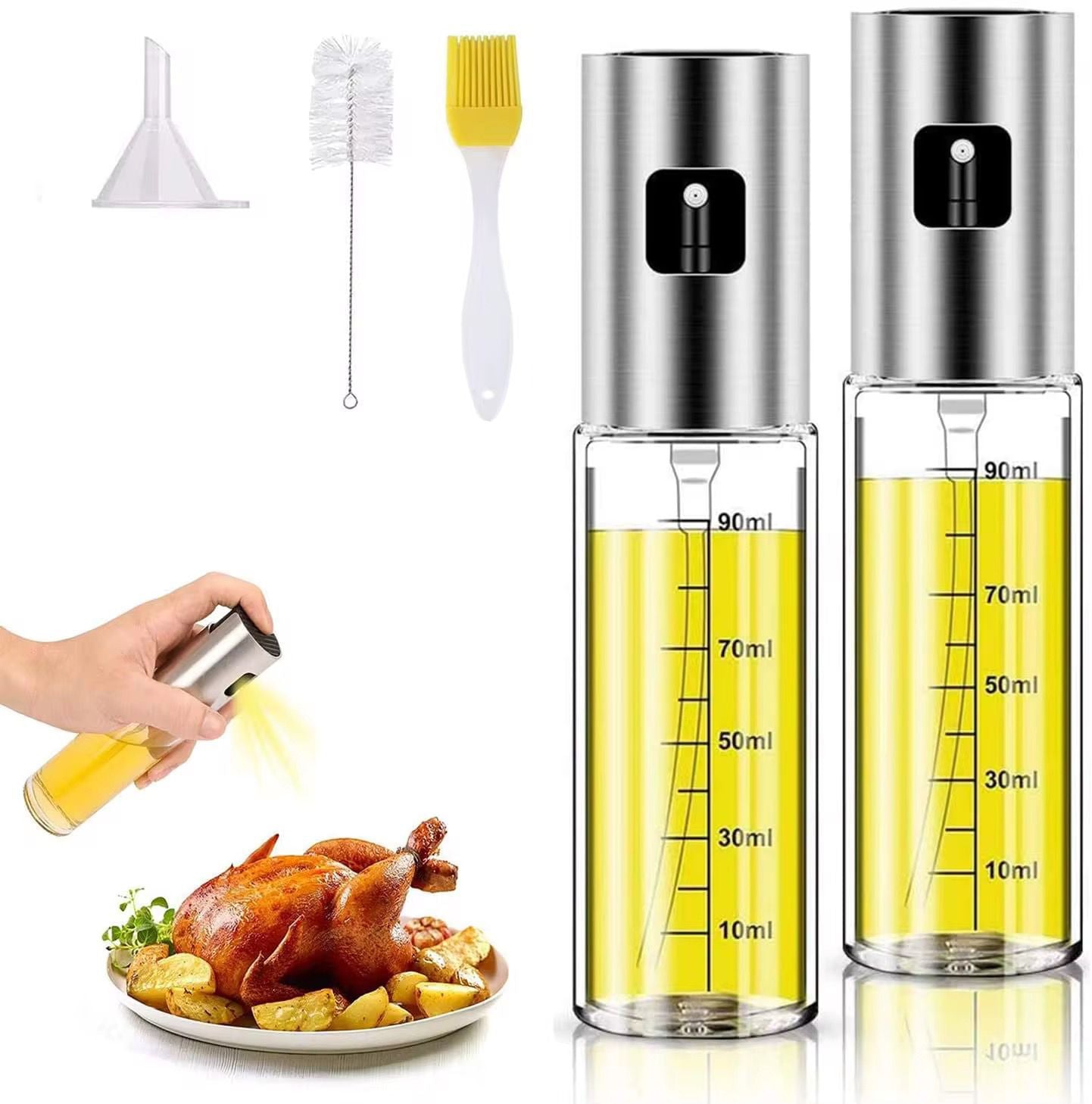 Kitchen oil spray glass